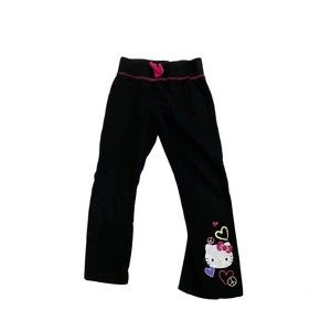 Hello Kitty By Sanrio Girls Joggers Black XS 4/5 Pockets Flared